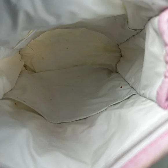 White Fluffy “I love Dior” White and Pink Dior Nylon TerryClothed Cosmetic Bag